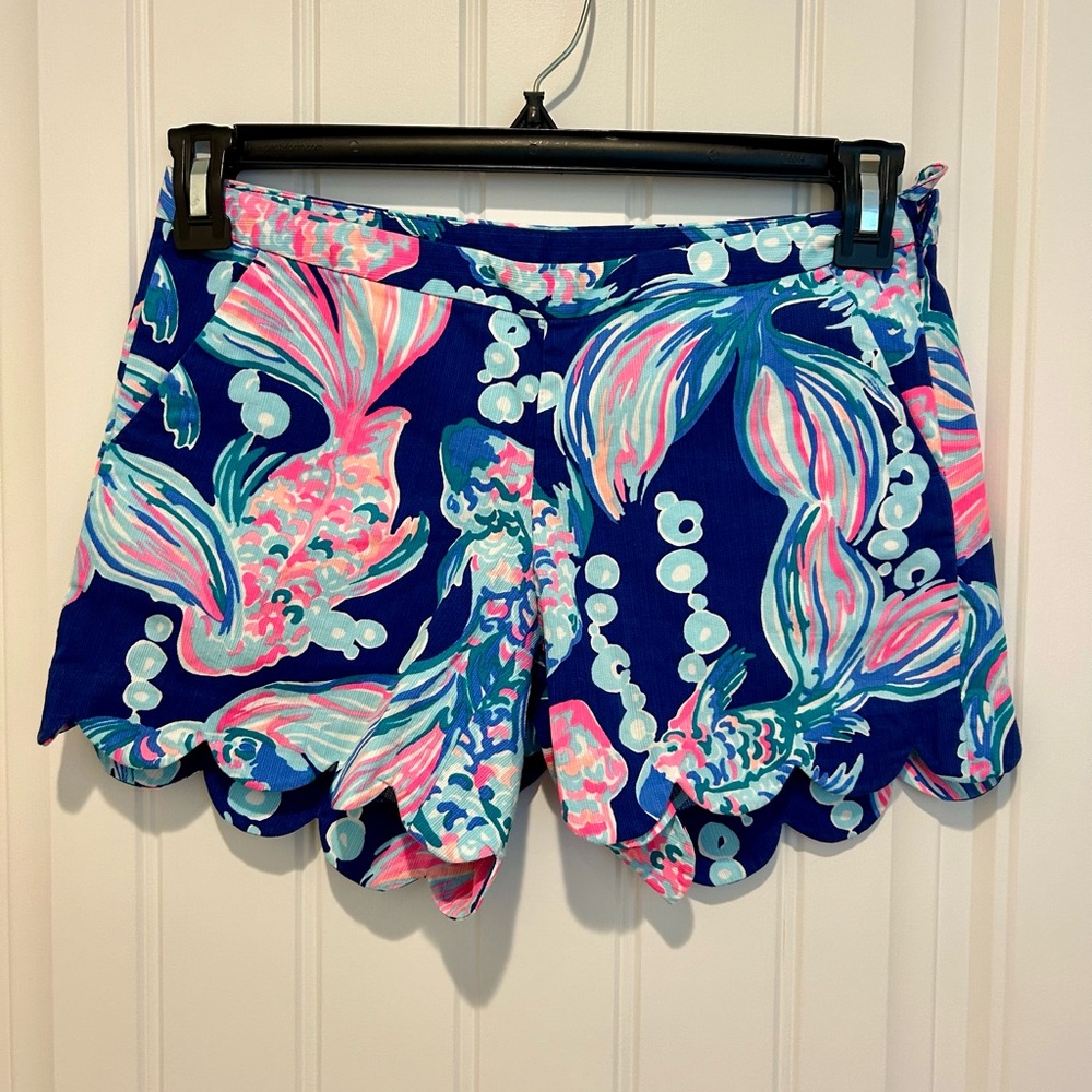 Lilly Pulitzer Blue and Pink Floral Shorts